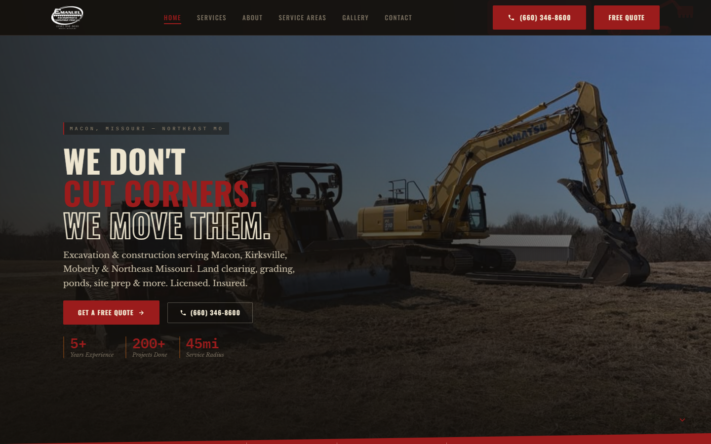 Emanuel Excavation website